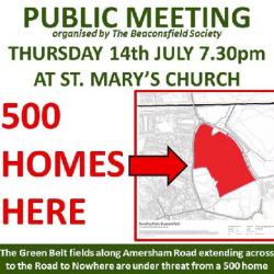 Open Save Our Green Belt public meeting - Thursday 14th July